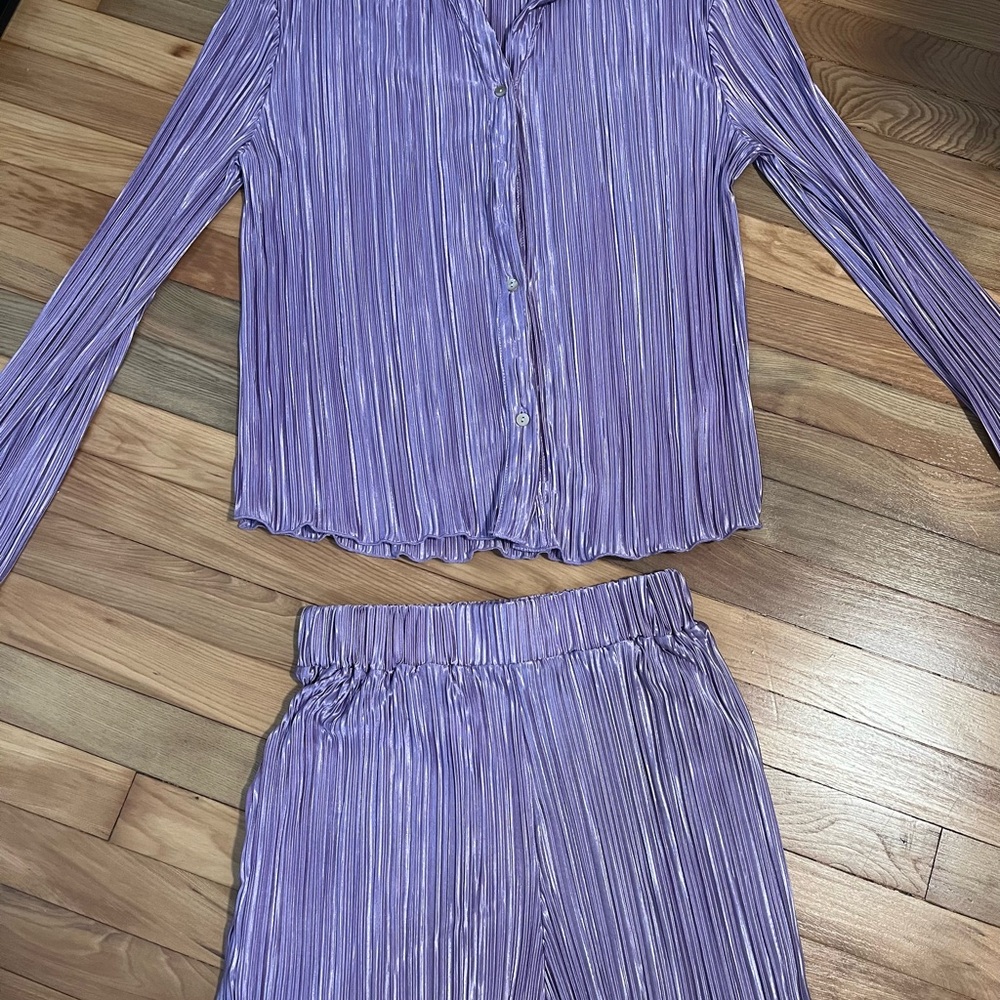 SHEIN: Lavender Pleated Set💜